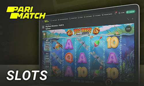 Slots section on the Parimatch website for play