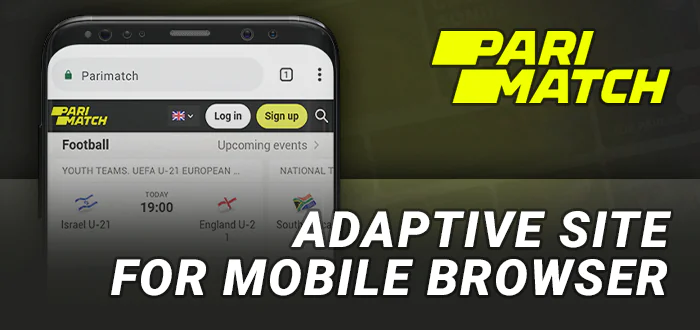 Parimatch betting site in mobile browser
