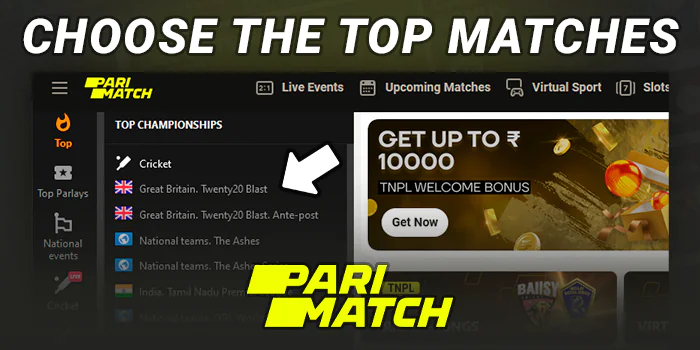 Choosing a sports type to bet on at Parimatch