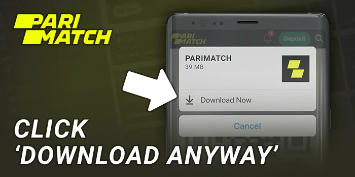 Start downloading the Parimatch android app