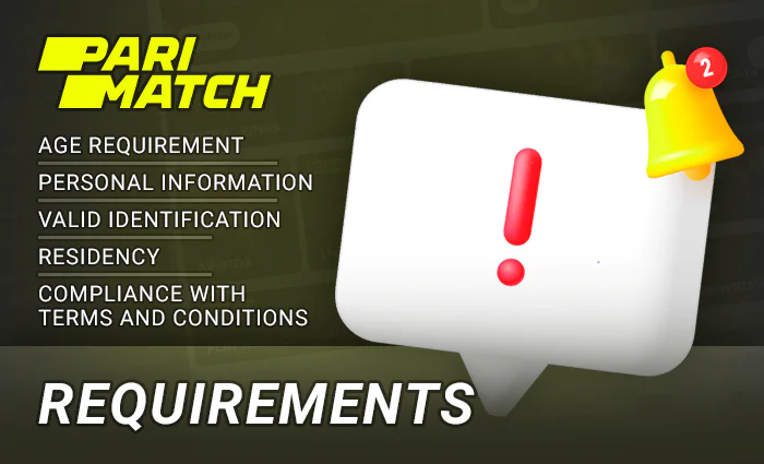 About the requirements for Parimatch players