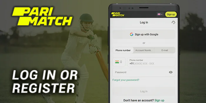log in or register at Parimatch India