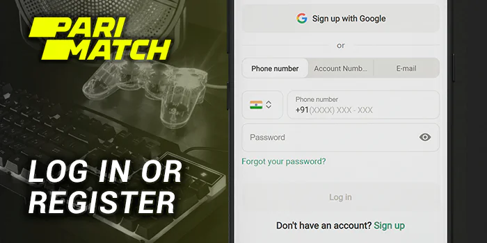 Log in or Register at Parimatch India
