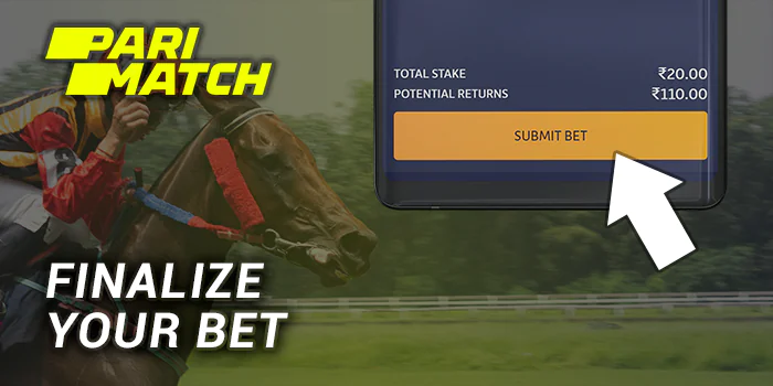 Finalize Your Bet on Horse Racing at Parimatch by clicking 'Place a bet' button