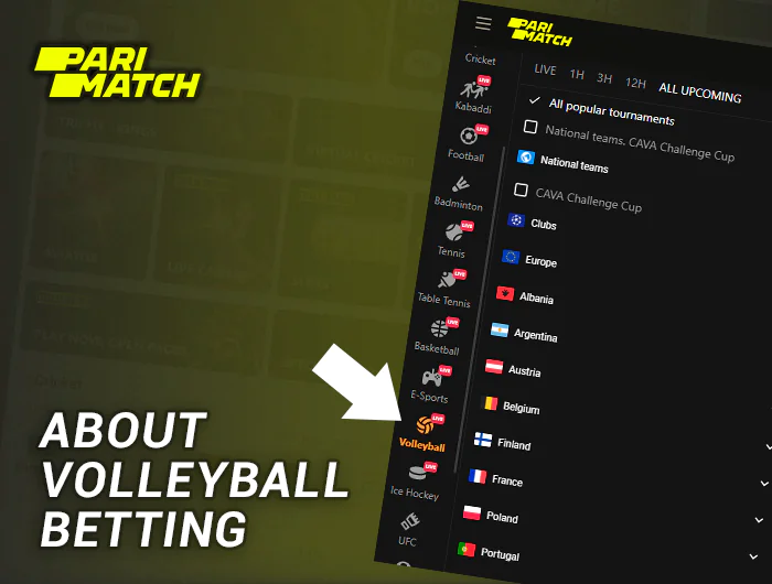 About Volleyball Betting at Parimatch