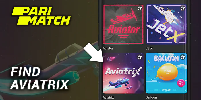 Find Aviatrix Instant Game at Parimatch Top Games Section