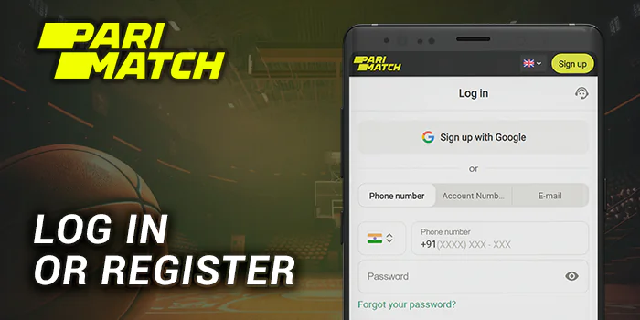 Log in or Register at Parimatch