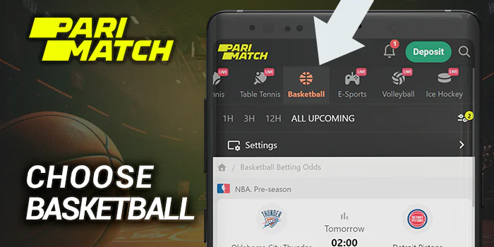 Select Basketball Section at Parimatch
