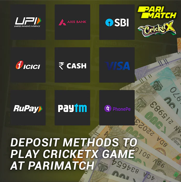 Parimatch CricketX Payming Methods