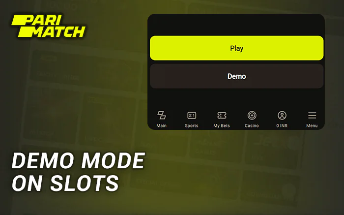 Parimatch Demo mode on slots
