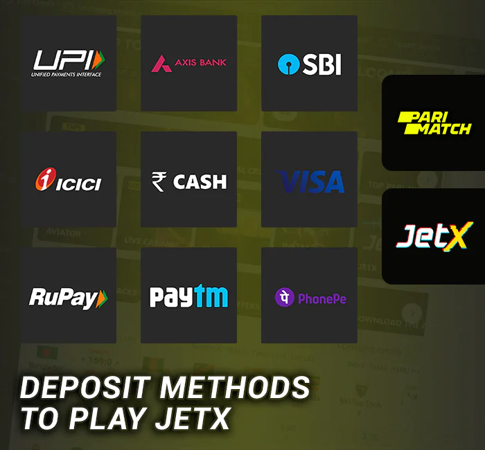 JetX Deposit Methods - Parimatch India