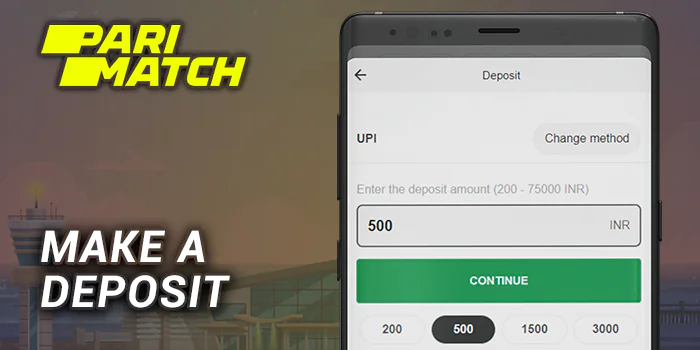 Make a deposit using a deposit form, and launch JetX Parimatch