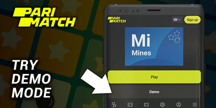 Try Demo Mode of Mines Game before playing on real money at Parimatch