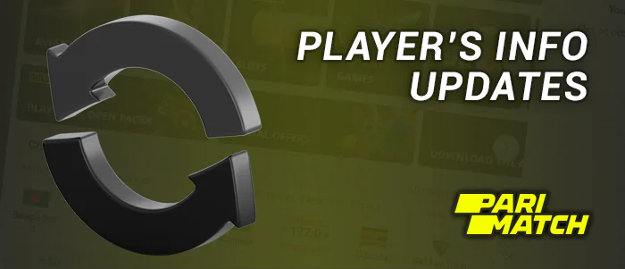 Updating Player's Info at Parimatch