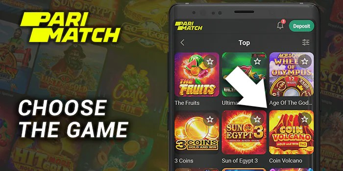 Choose your favourite slot game at Parimatch