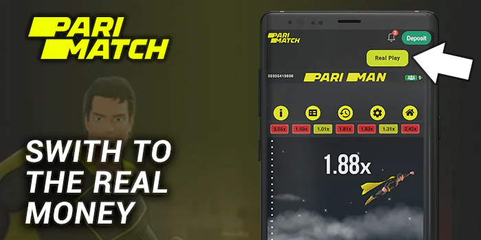 Switch Pariman Instant Game to the real money - Parimatch India