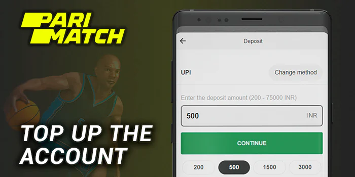 Top up the account at Parimatch if you need, to play virtual sports games
