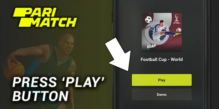 Press 'Play' Button to start playing at virtual sport you choosed at Parimatch