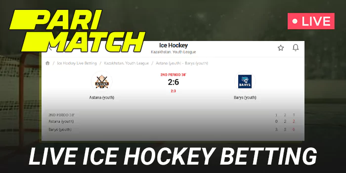 Live Ice Hockey betting at Parimatch in India